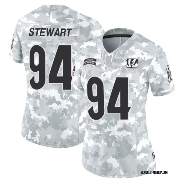 Women's Shemar Stewart Cincinnati Bengals Limited Arctic Camo 2024 Salute to Service Jersey