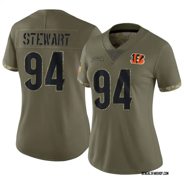 Women's Shemar Stewart Cincinnati Bengals Limited Olive 2022 Salute To Service Jersey