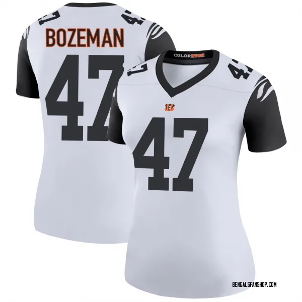 Women's Swayze Bozeman Cincinnati Bengals Legend White Color Rush Jersey