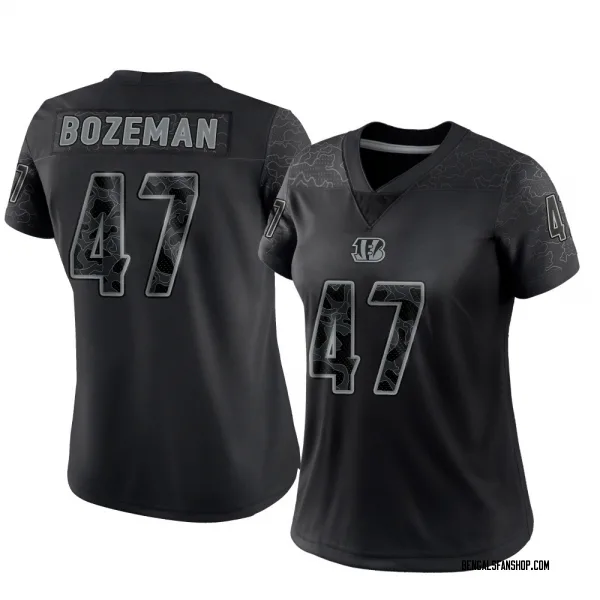 Women's Swayze Bozeman Cincinnati Bengals Limited Black Reflective Jersey