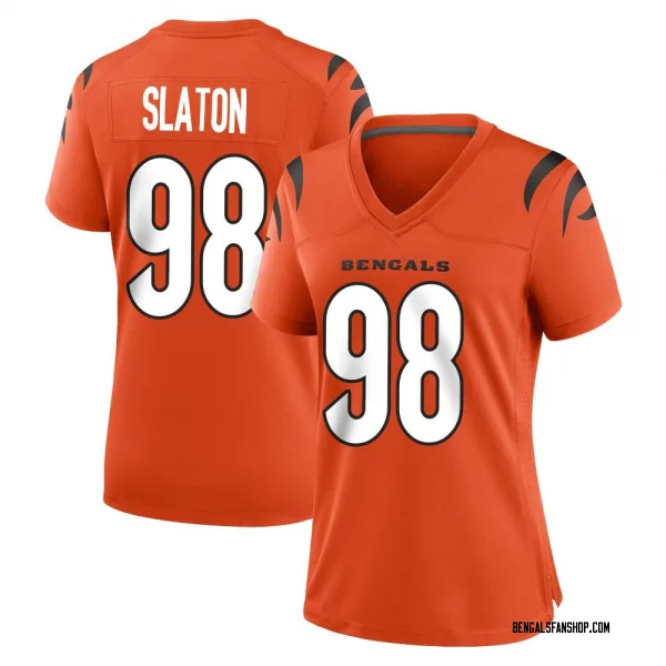 Women's T.J. Slaton Cincinnati Bengals Game Orange Jersey