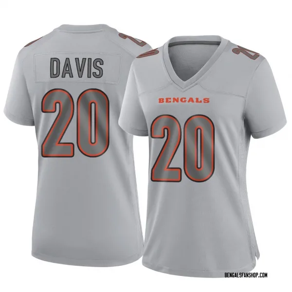 Women's Tacario Davis Cincinnati Bengals Game Gray Atmosphere Fashion Jersey