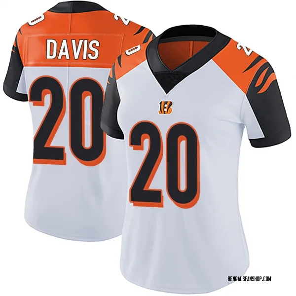 Women's Tacario Davis Cincinnati Bengals Limited White Vapor Untouchable Jersey
