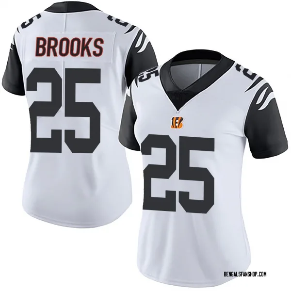 Women's Tahj Brooks Cincinnati Bengals Limited White Color Rush Vapor Untouchable Jersey