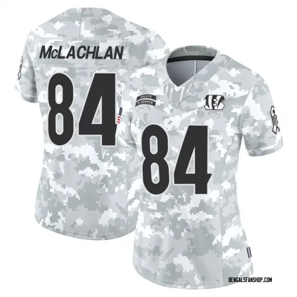 Women's Tanner McLachlan Cincinnati Bengals Limited Arctic Camo 2024 Salute to Service Jersey