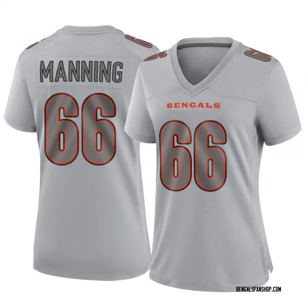 Women's Tashawn Manning Cincinnati Bengals Game Gray Atmosphere Fashion Jersey