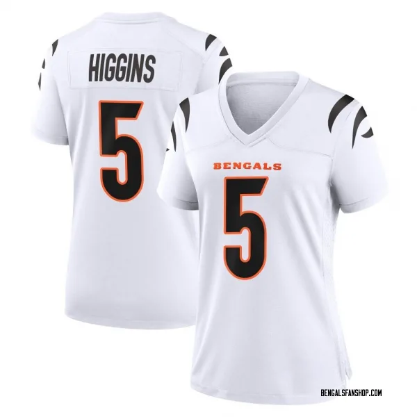 Women's Tee Higgins Cincinnati Bengals Game White Jersey