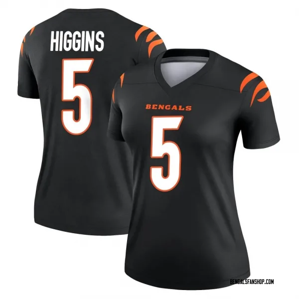Women's Tee Higgins Cincinnati Bengals Legend Black Jersey