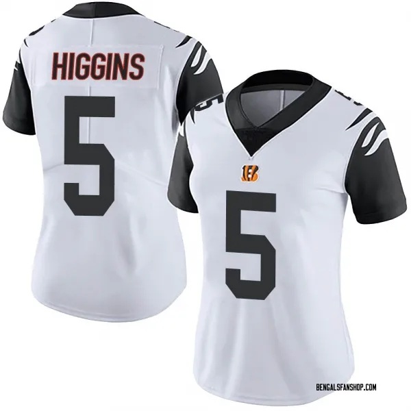 Women's Tee Higgins Cincinnati Bengals Limited White Color Rush Vapor Untouchable Jersey