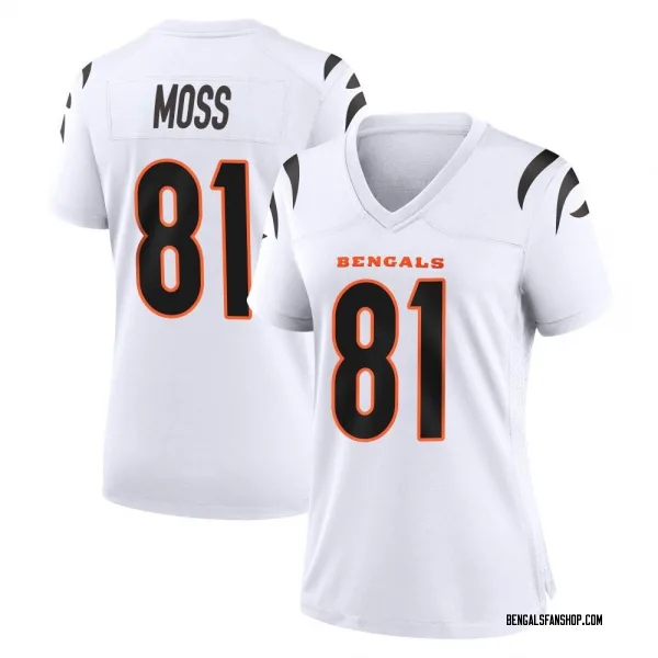 Women's Thaddeus Moss Cincinnati Bengals Game White Jersey