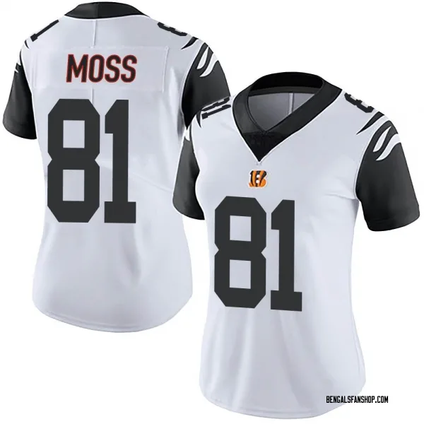 Women's Thaddeus Moss Cincinnati Bengals Limited White Color Rush Vapor Untouchable Jersey