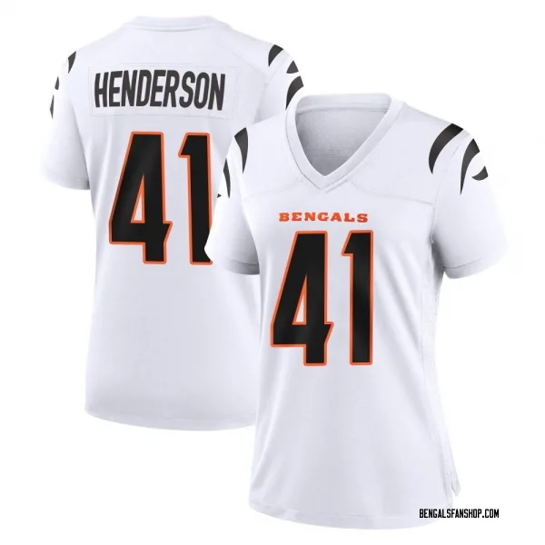 Women's Trayvon Henderson Cincinnati Bengals Game White Jersey