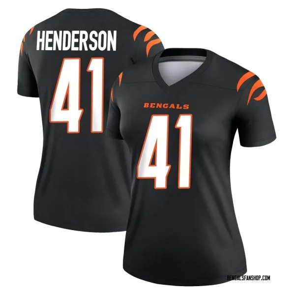 Women's Trayvon Henderson Cincinnati Bengals Legend Black Jersey