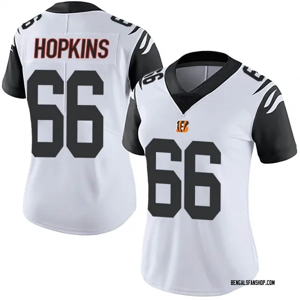 Women's Trey Hopkins Cincinnati Bengals Limited White Color Rush Vapor Untouchable Jersey