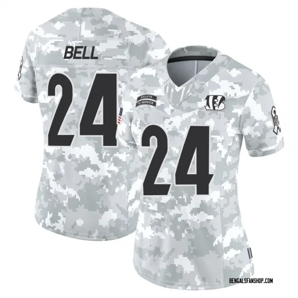 Women's Vonn Bell Cincinnati Bengals Limited Arctic Camo 2024 Salute to Service Jersey