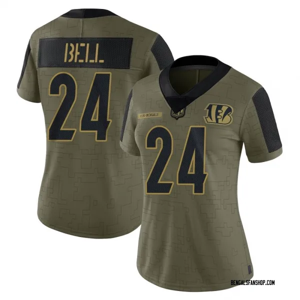 Women's Vonn Bell Cincinnati Bengals Limited Olive 2021 Salute To Service Jersey