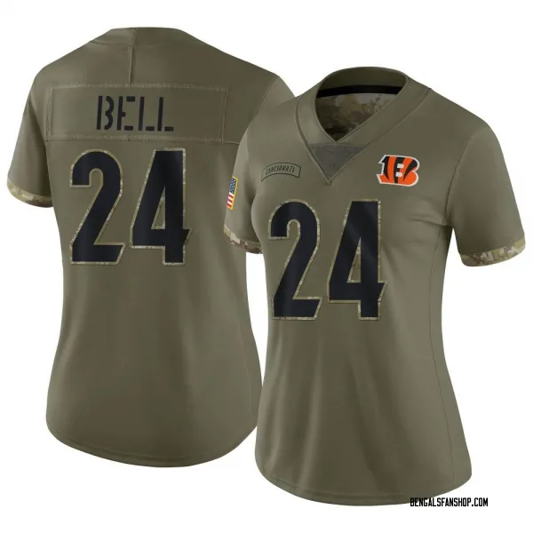 Women's Vonn Bell Cincinnati Bengals Limited Olive 2022 Salute To Service Jersey