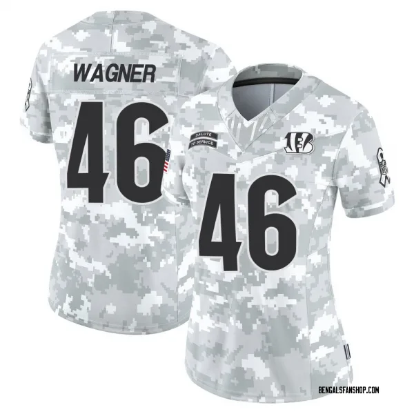 Women's William Wagner Cincinnati Bengals Limited Arctic Camo 2024 Salute to Service Jersey