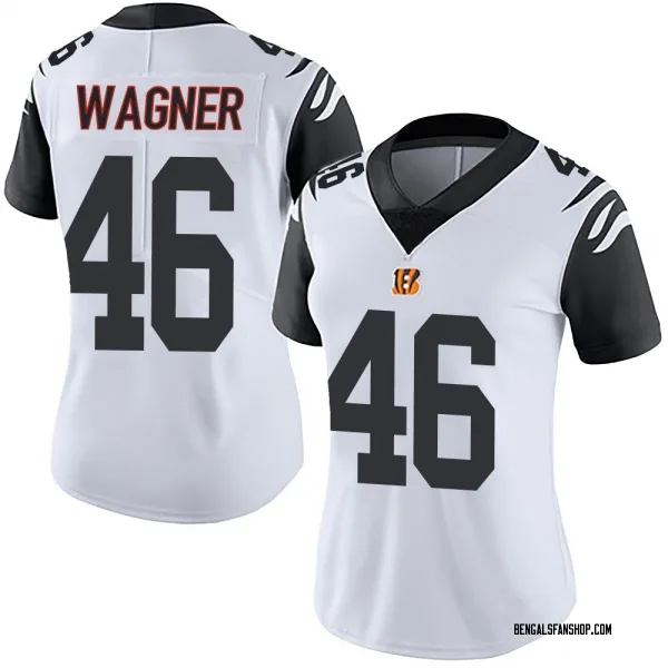 Women's William Wagner Cincinnati Bengals Limited White Color Rush Vapor Untouchable Jersey