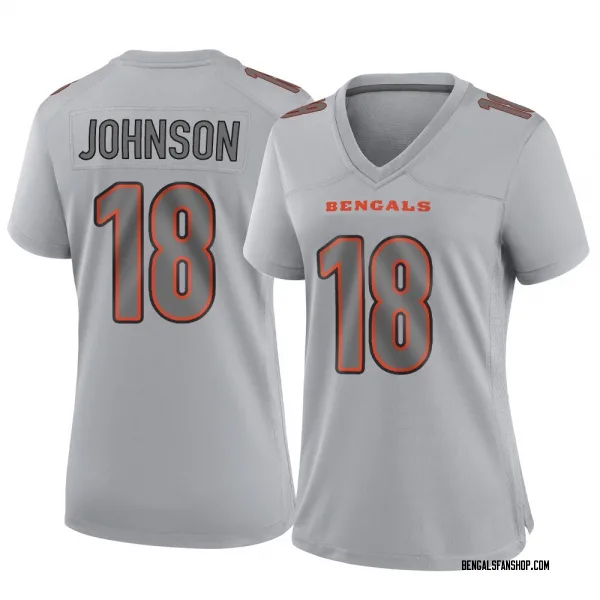 Women's Xavier Johnson Cincinnati Bengals Game Gray Atmosphere Fashion Jersey