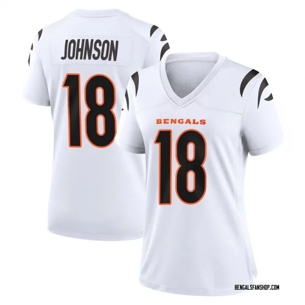 Women's Xavier Johnson Cincinnati Bengals Game White Jersey