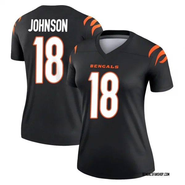 Women's Xavier Johnson Cincinnati Bengals Legend Black Jersey