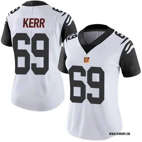 Women's Zach Kerr Cincinnati Bengals Limited White Color Rush Vapor Untouchable Jersey