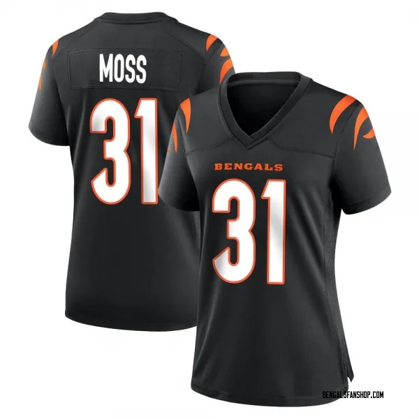 Women's Zack Moss Cincinnati Bengals Game Black Team Color Jersey