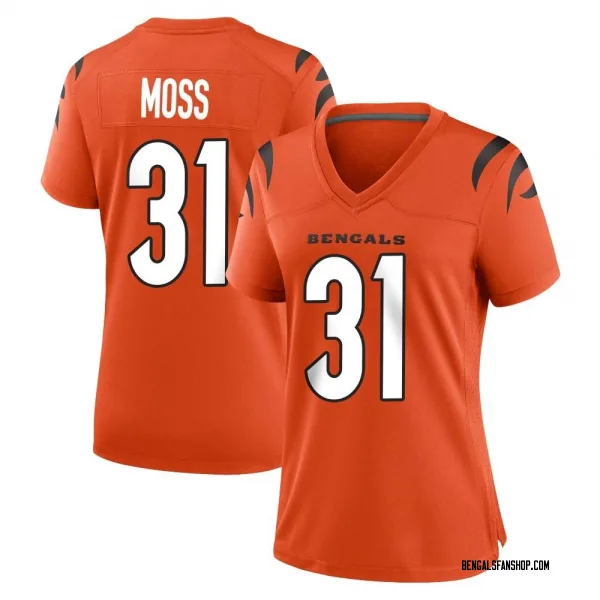 Women's Zack Moss Cincinnati Bengals Game Orange Jersey