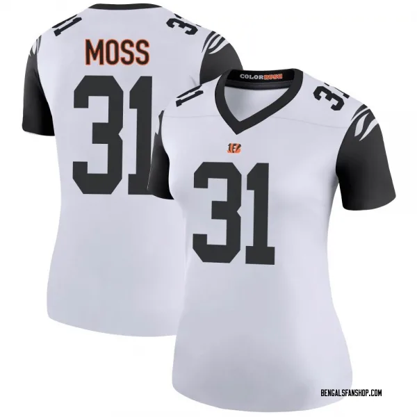 Women's Zack Moss Cincinnati Bengals Legend White Color Rush Jersey