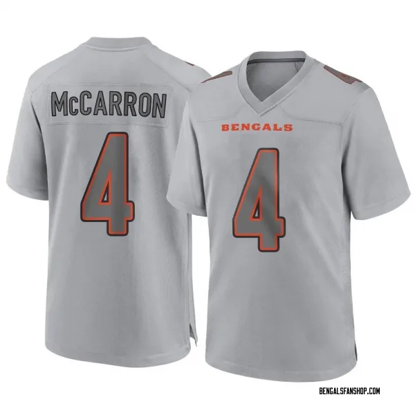 Youth AJ McCarron Cincinnati Bengals Game Gray Atmosphere Fashion Jersey