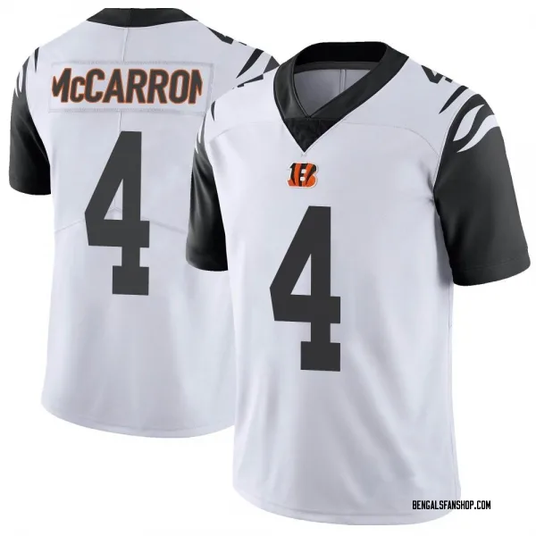 Youth AJ McCarron Cincinnati Bengals Limited White Color Rush Vapor Untouchable Jersey