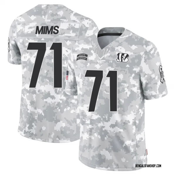 Youth Amarius Mims Cincinnati Bengals Limited Arctic Camo 2024 Salute to Service Jersey