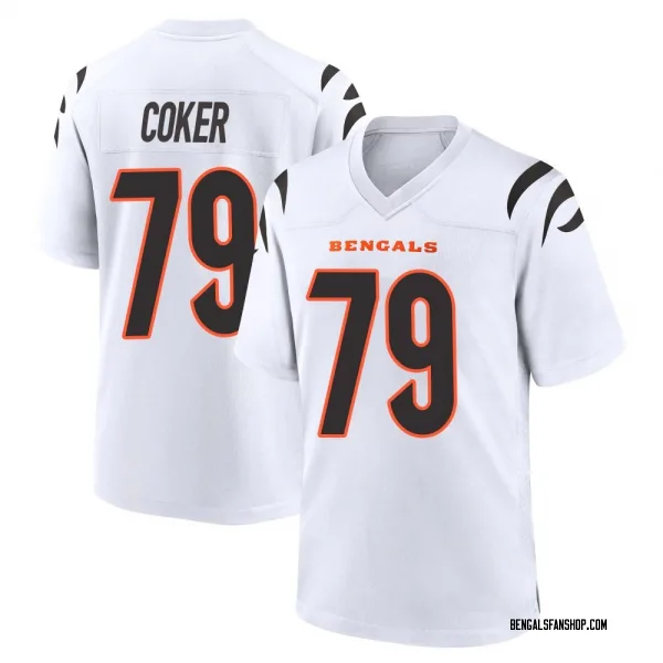 Youth Andrew Coker Cincinnati Bengals Game White Jersey