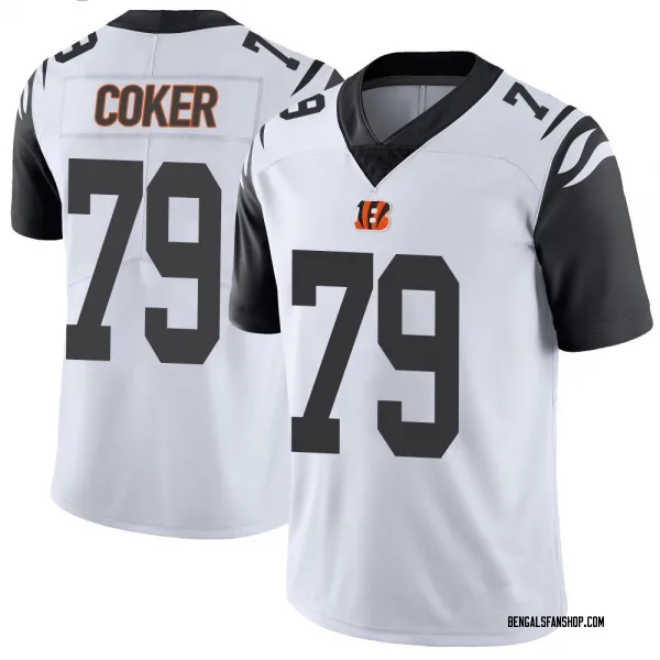 Youth Andrew Coker Cincinnati Bengals Limited White Color Rush Vapor Untouchable Jersey