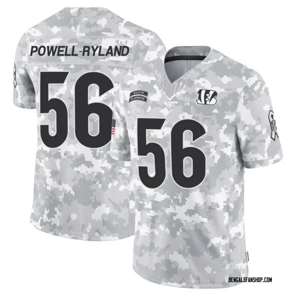 Youth Antwaun Powell-Ryland Cincinnati Bengals Limited Arctic Camo 2024 Salute to Service Jersey