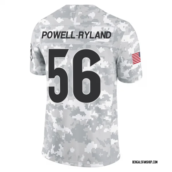 Youth Antwaun Powell-Ryland Cincinnati Bengals Limited Arctic Camo 2024 Salute to Service Jersey