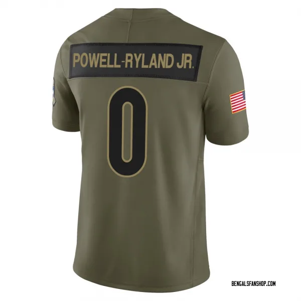 Youth Antwaun Powell-Ryland Jr. Cincinnati Bengals Limited Olive 2025 Salute to Service Jersey