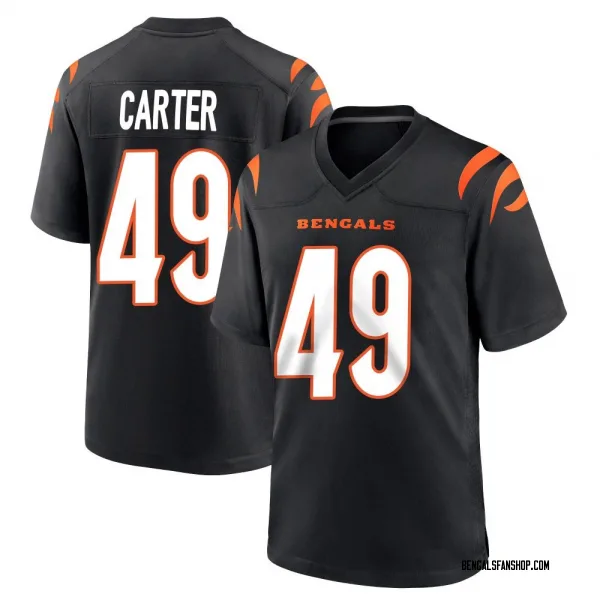 Youth Barrett Carter Cincinnati Bengals Game Black Team Color Jersey