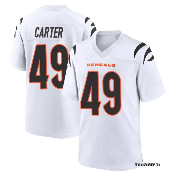 Youth Barrett Carter Cincinnati Bengals Game White Jersey