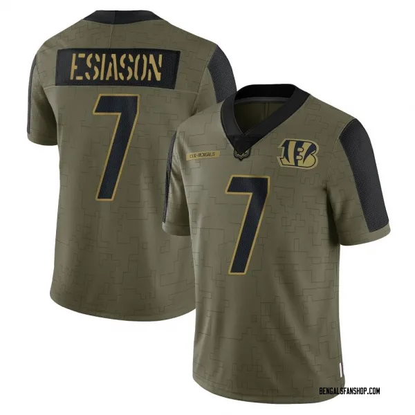 Youth Boomer Esiason Cincinnati Bengals Limited Olive 2021 Salute To Service Jersey
