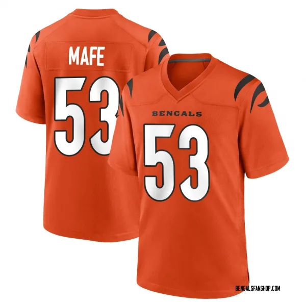 Youth Boye Mafe Cincinnati Bengals Game Orange Jersey