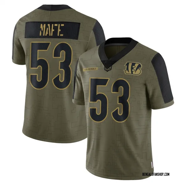 Youth Boye Mafe Cincinnati Bengals Limited Olive 2021 Salute To Service Jersey