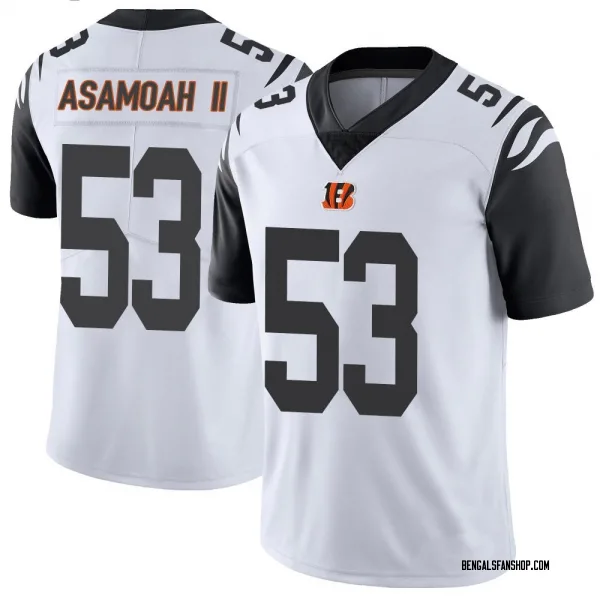Youth Brian Asamoah II Cincinnati Bengals Limited White Color Rush Vapor Untouchable Jersey