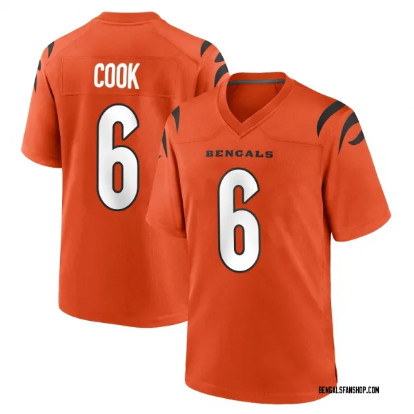 Youth Bryan Cook Cincinnati Bengals Game Orange Jersey