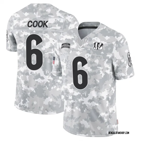 Youth Bryan Cook Cincinnati Bengals Limited Arctic Camo 2024 Salute to Service Jersey
