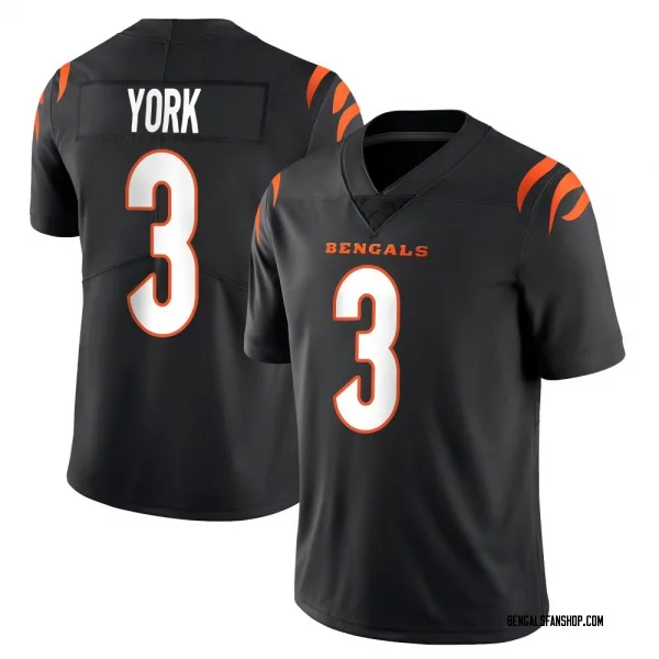 Youth Cade York Cincinnati Bengals Limited Black Team Color Vapor Untouchable Jersey