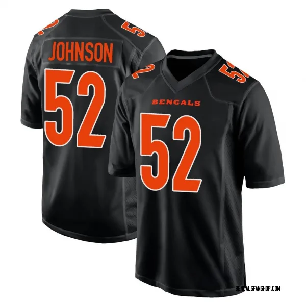 Youth Cedric Johnson Cincinnati Bengals Game Black Fashion Jersey