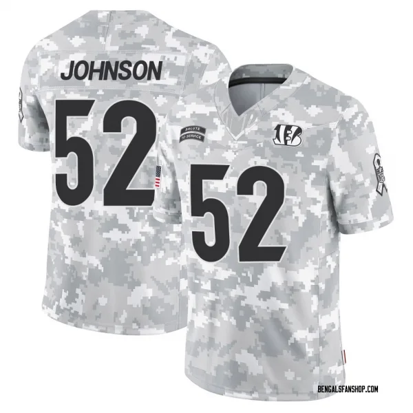 Youth Cedric Johnson Cincinnati Bengals Limited Arctic Camo 2024 Salute to Service Jersey