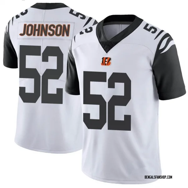 Youth Cedric Johnson Cincinnati Bengals Limited White Color Rush Vapor Untouchable Jersey